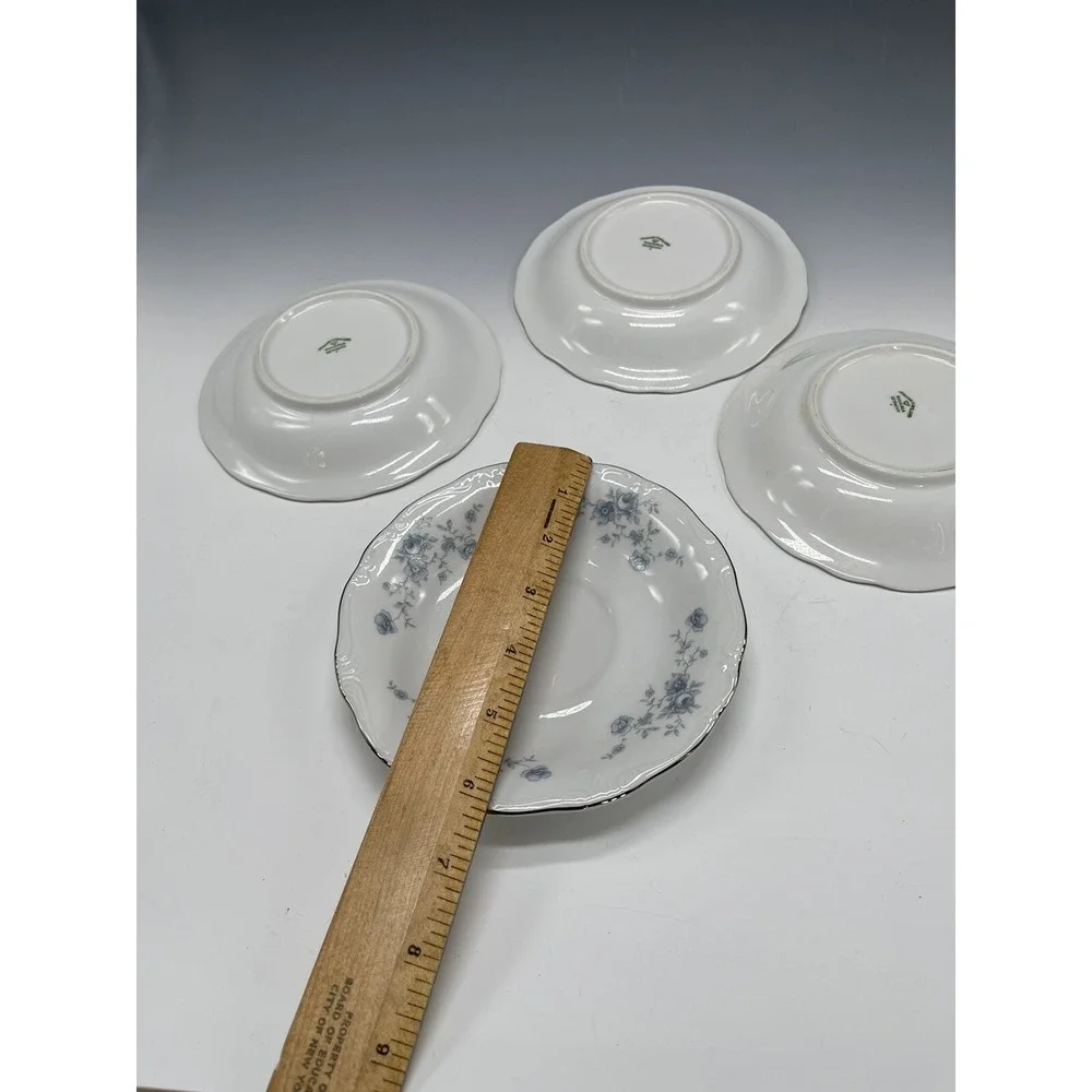 4 Johann Haviland Bavaria Germany Blue Garland Teacup Saucer‎ Plate 6